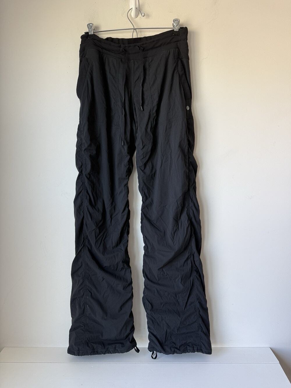 Lululemon 8 Tall Dance Studio II Lined Mid-Rise Full Length Pants Black 34”